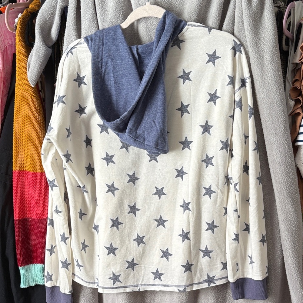 NWT HEM & THREAD Star Patterned Hoodie - Picture 5 of 6